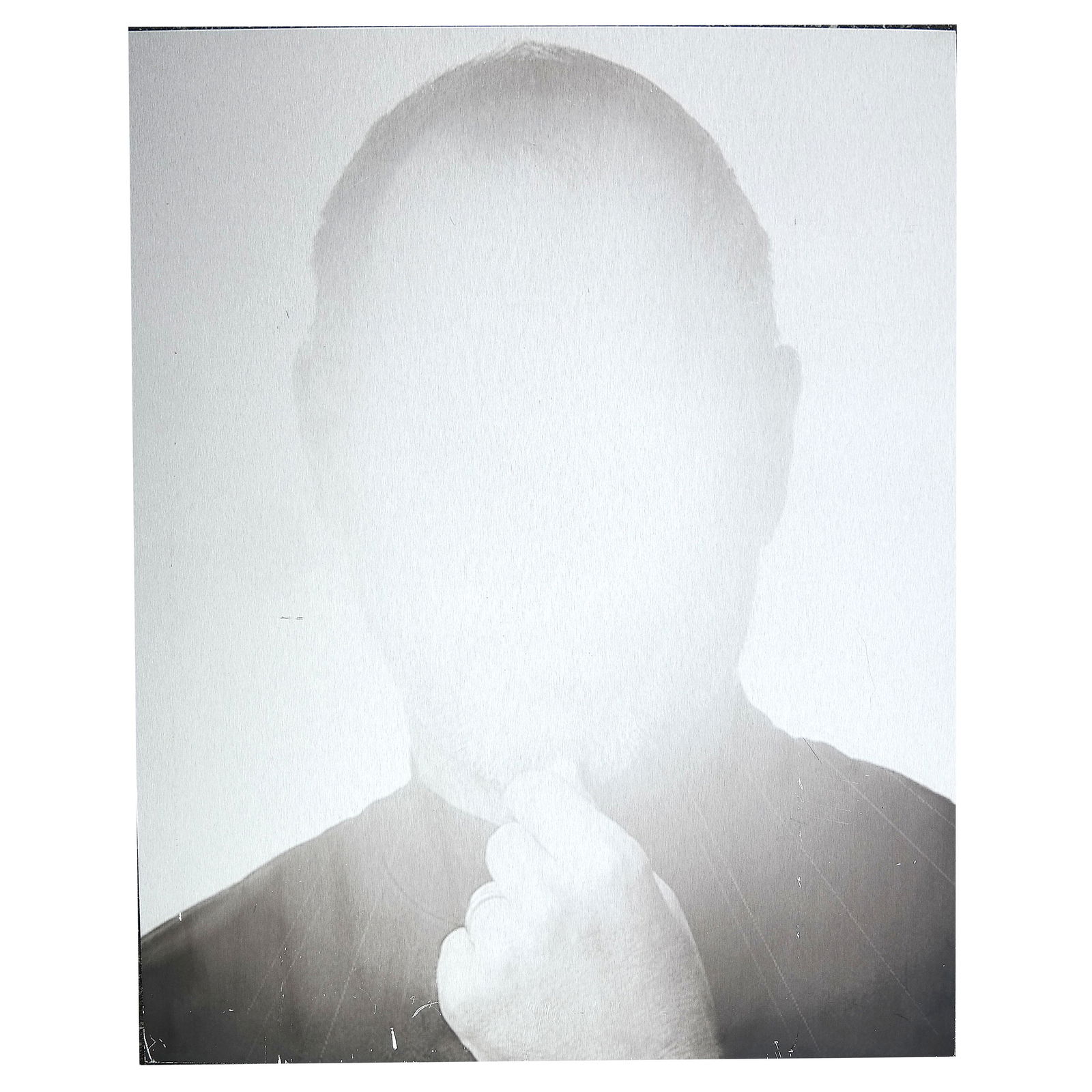 ZEVS: "Steve Jobs Virtual Violation" - Print: ZEVS (Christophe Aguirre Schwarz, French, b. 1977) UV print on aluminum titled, "Steve Jobs Virtual Violation", label to reverse. [40" H x 33" W]. Numerous scuffs and abrasions.