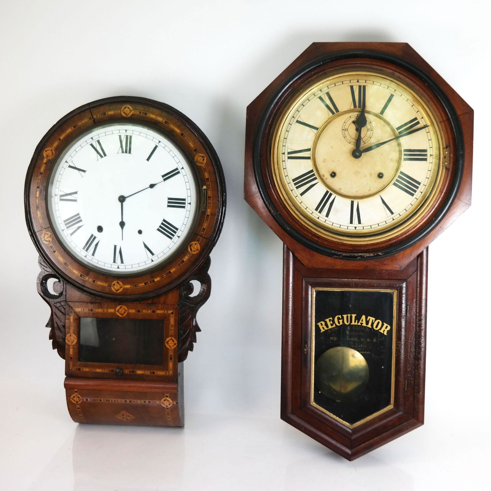 Ansonia & Mahogany Regulator Clocks (2) (1 of 12)