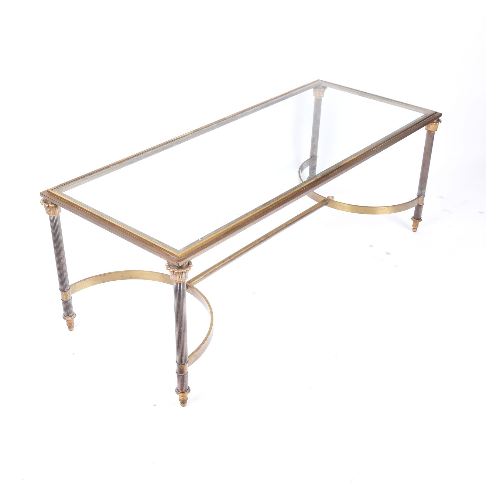 Glass & Partial Gilt Metal Coffee Table (1 of 8)
