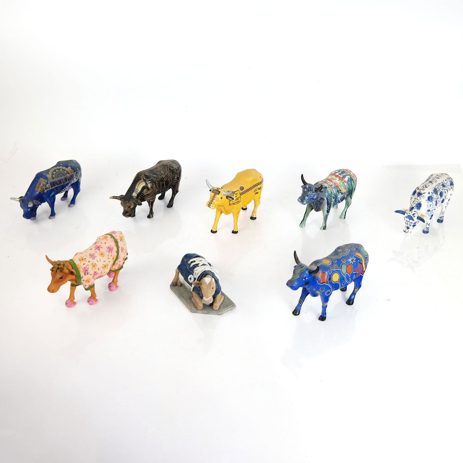 Group of Eight Decorative Cows (1 of 10)