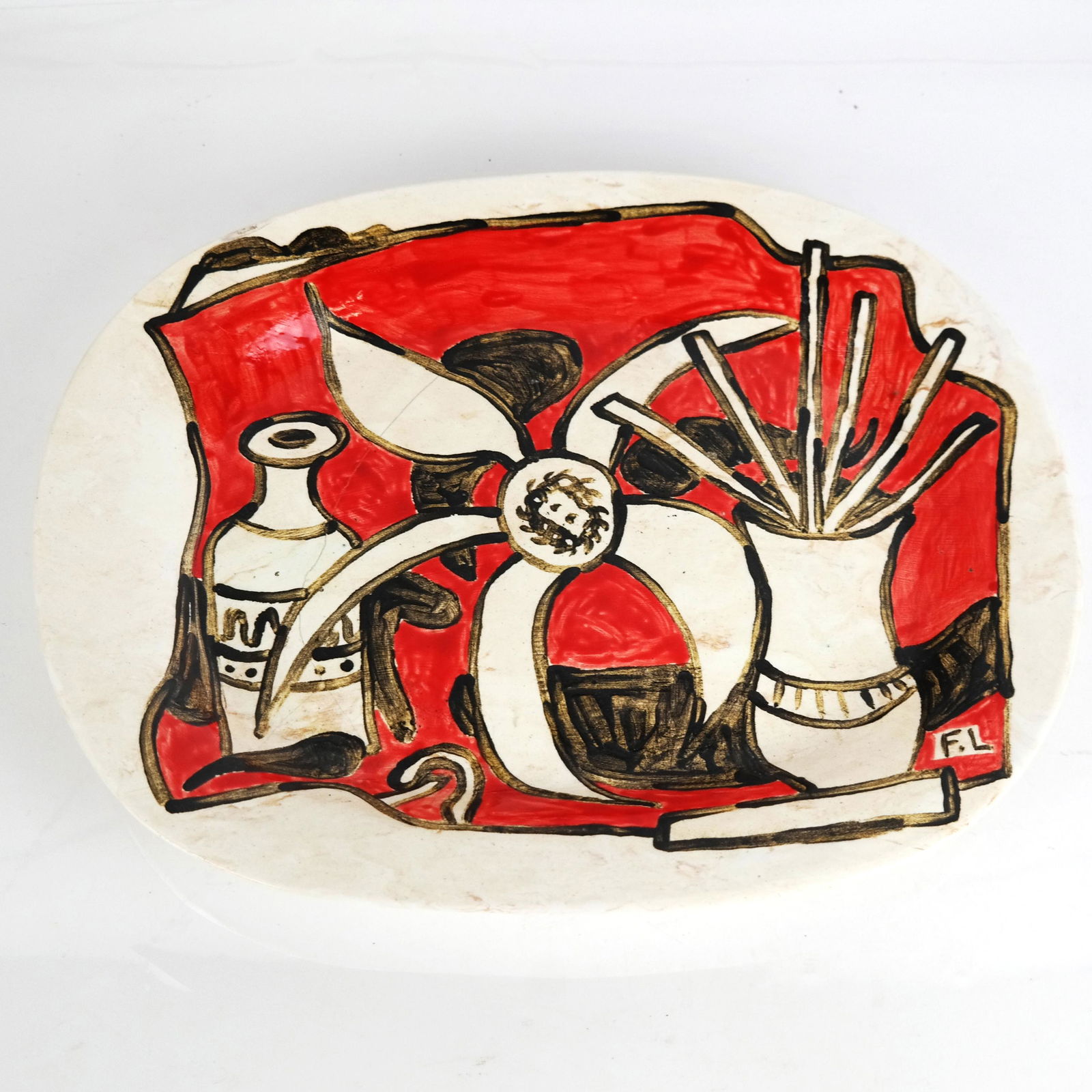 After Fernand Leger Glazed Ceramic Bowl (1 of 8)