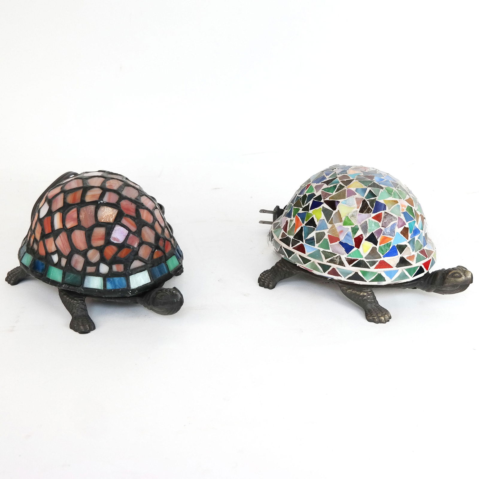 Two Tiffany-Style Turtle Lamps (1 of 9)