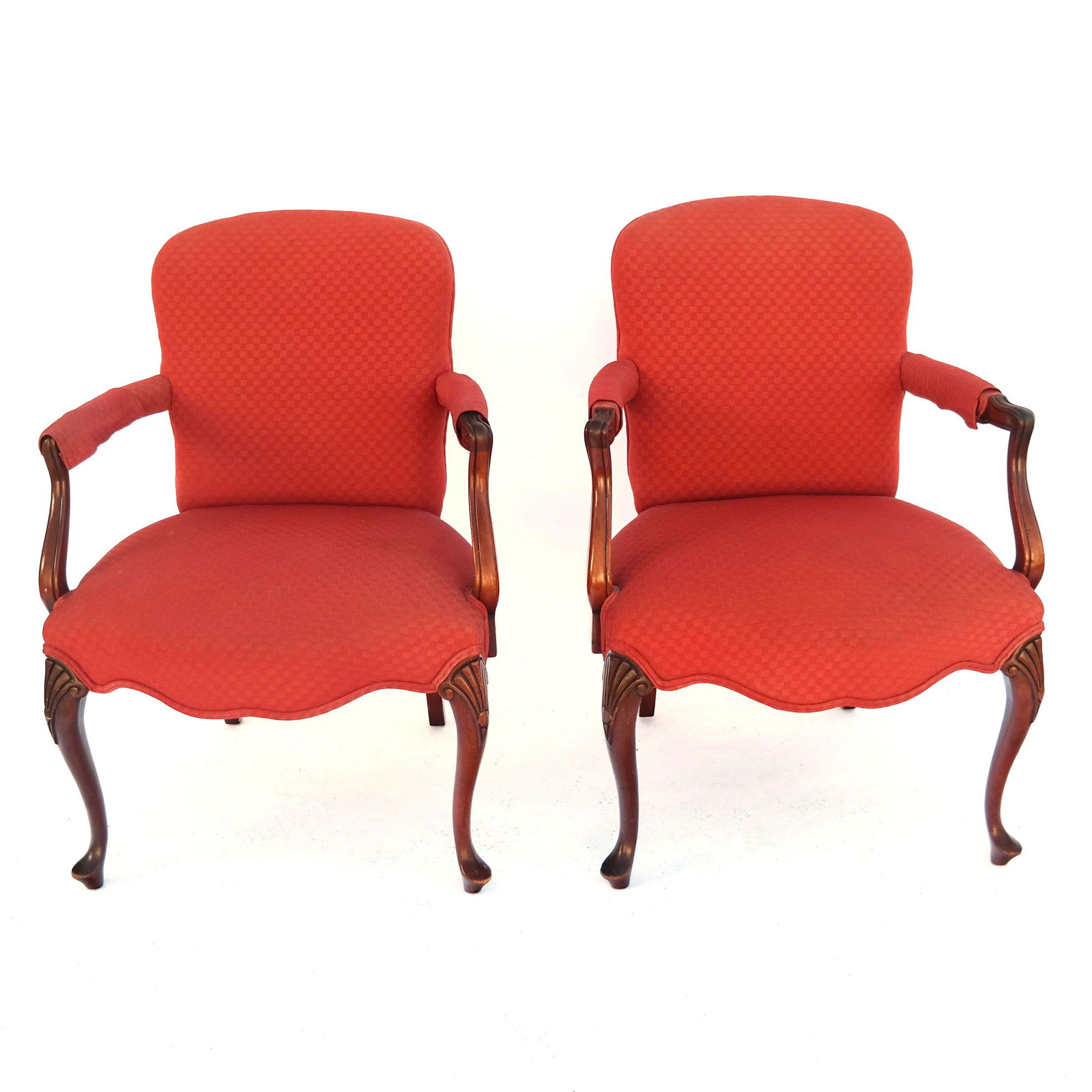 Pair of Queen Anne-Style Armchairs (1 of 7)