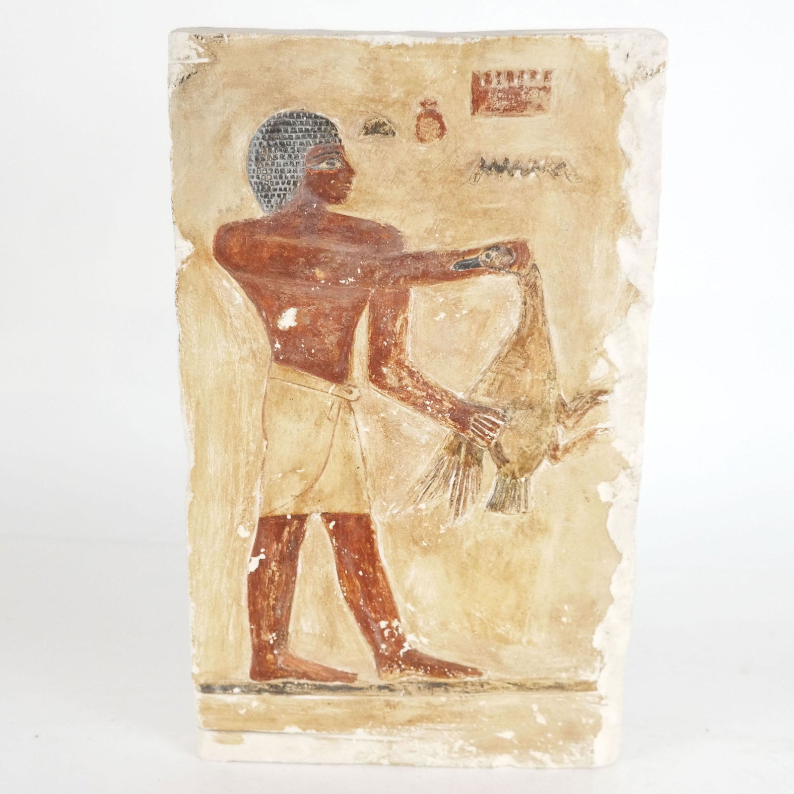 Carved & Painted Stone Relief Plaque (1 of 9)