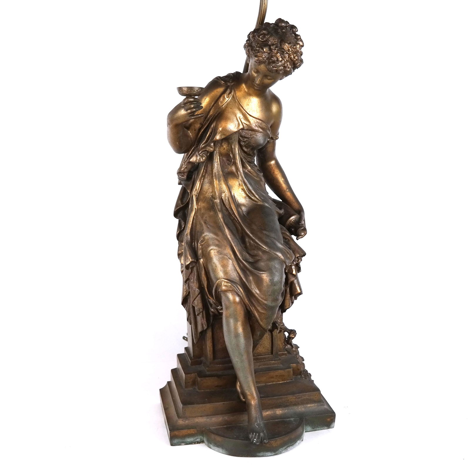 Classical-Style Metal Lamp of a Woman (1 of 9)