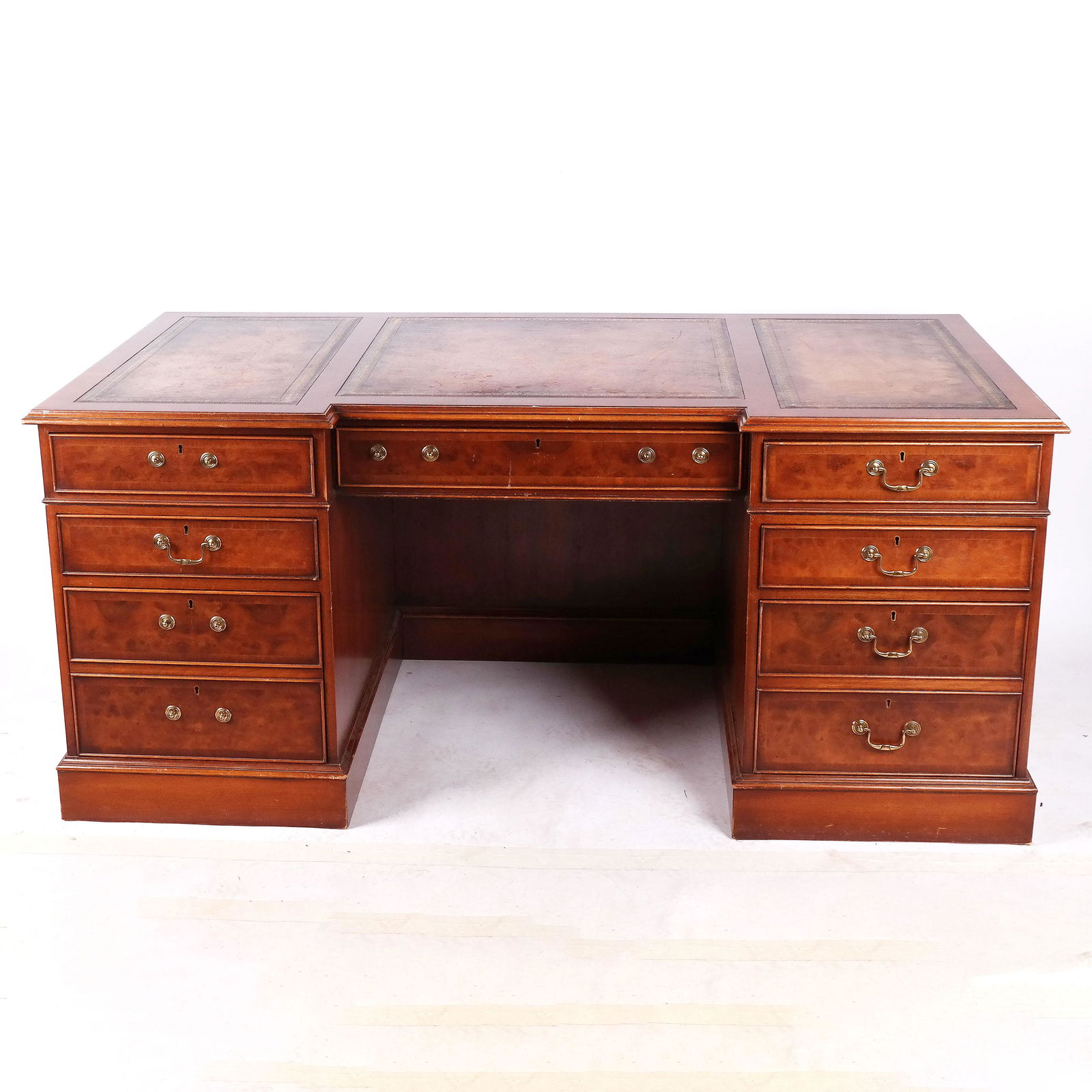 Georgian-Style Walnut Partners Desk (1 of 9)