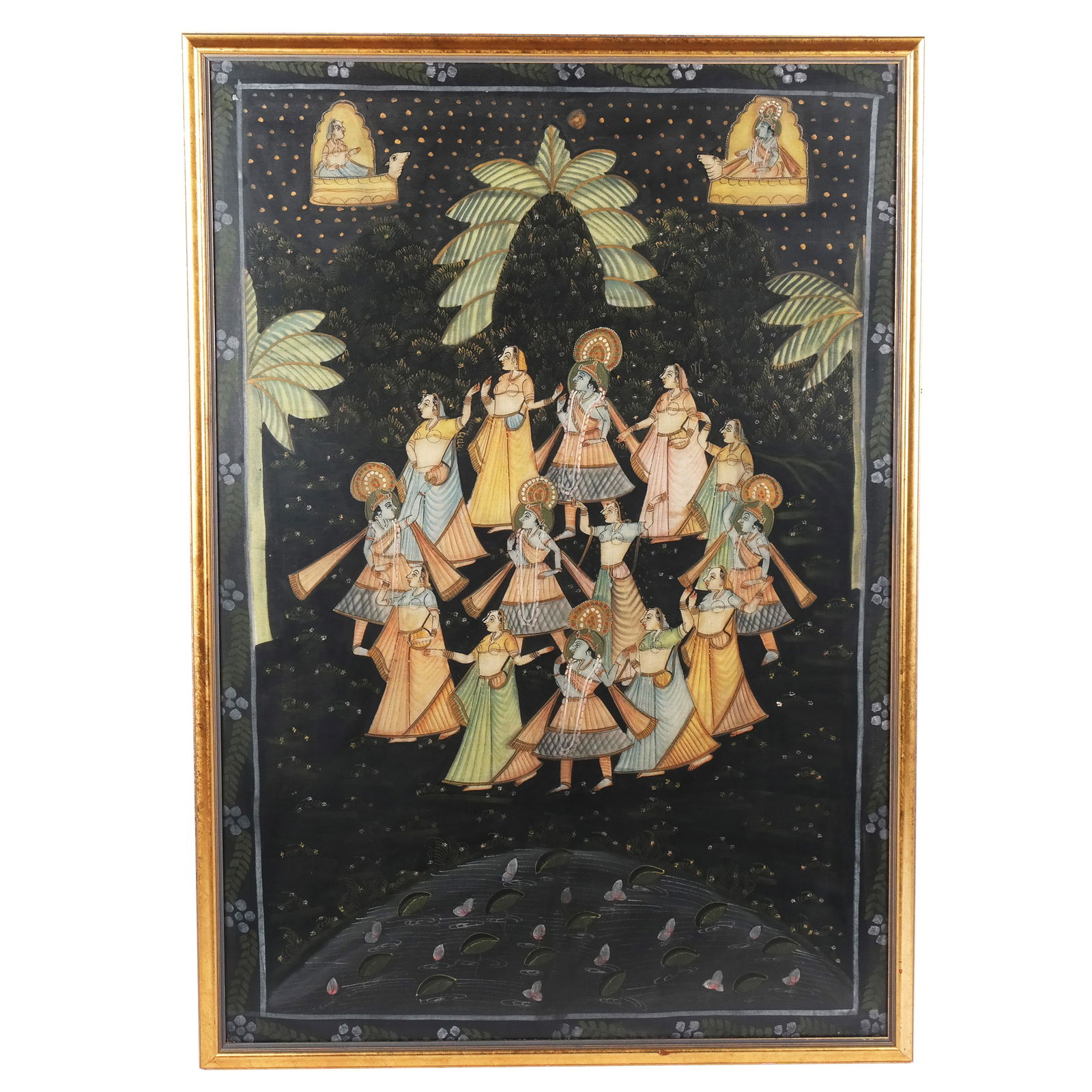 Indian Painting on Paper of Women Dancing (1 of 8)