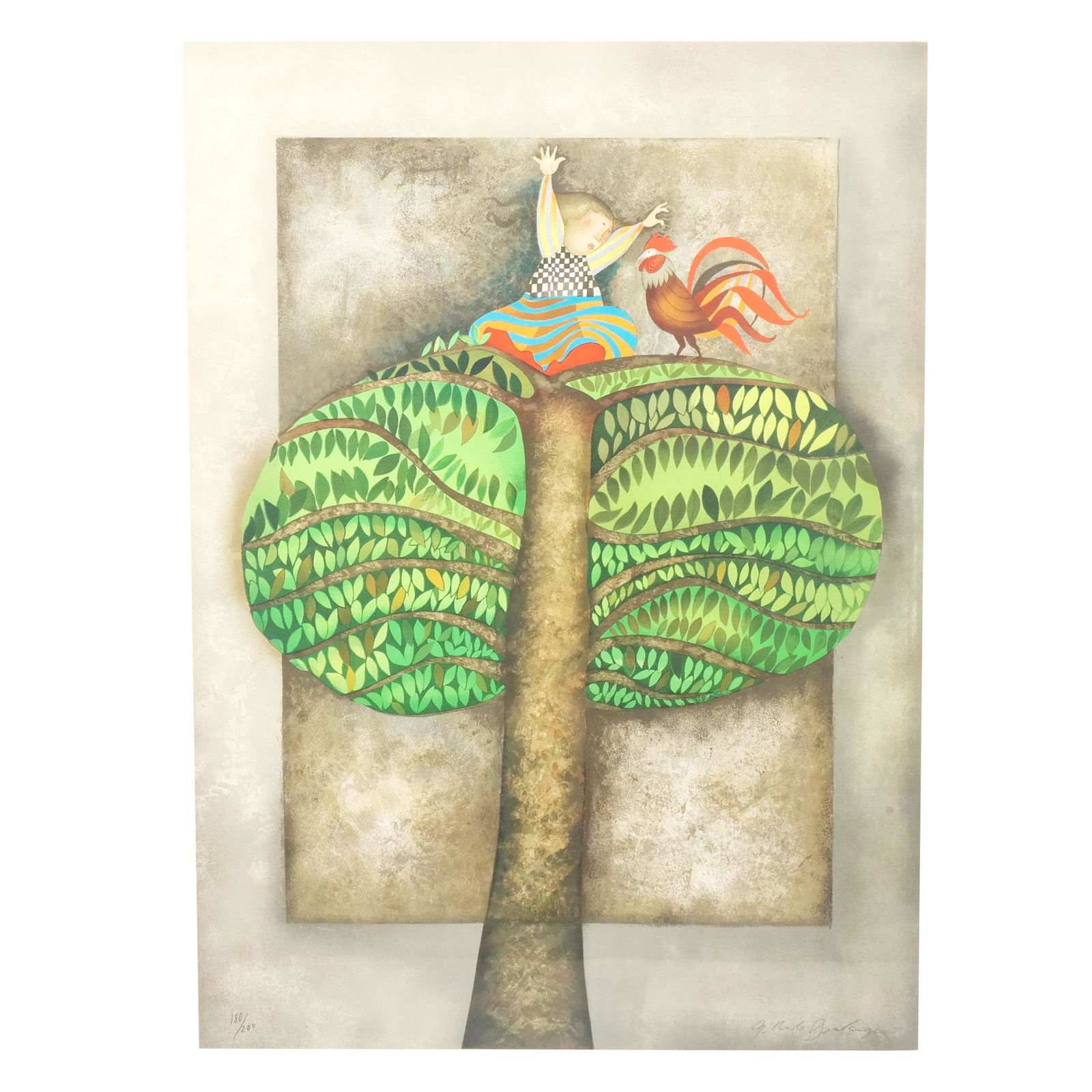 Graciela Rodo BOULANGER: Girl & Rooster - Litho. (1 of 7)