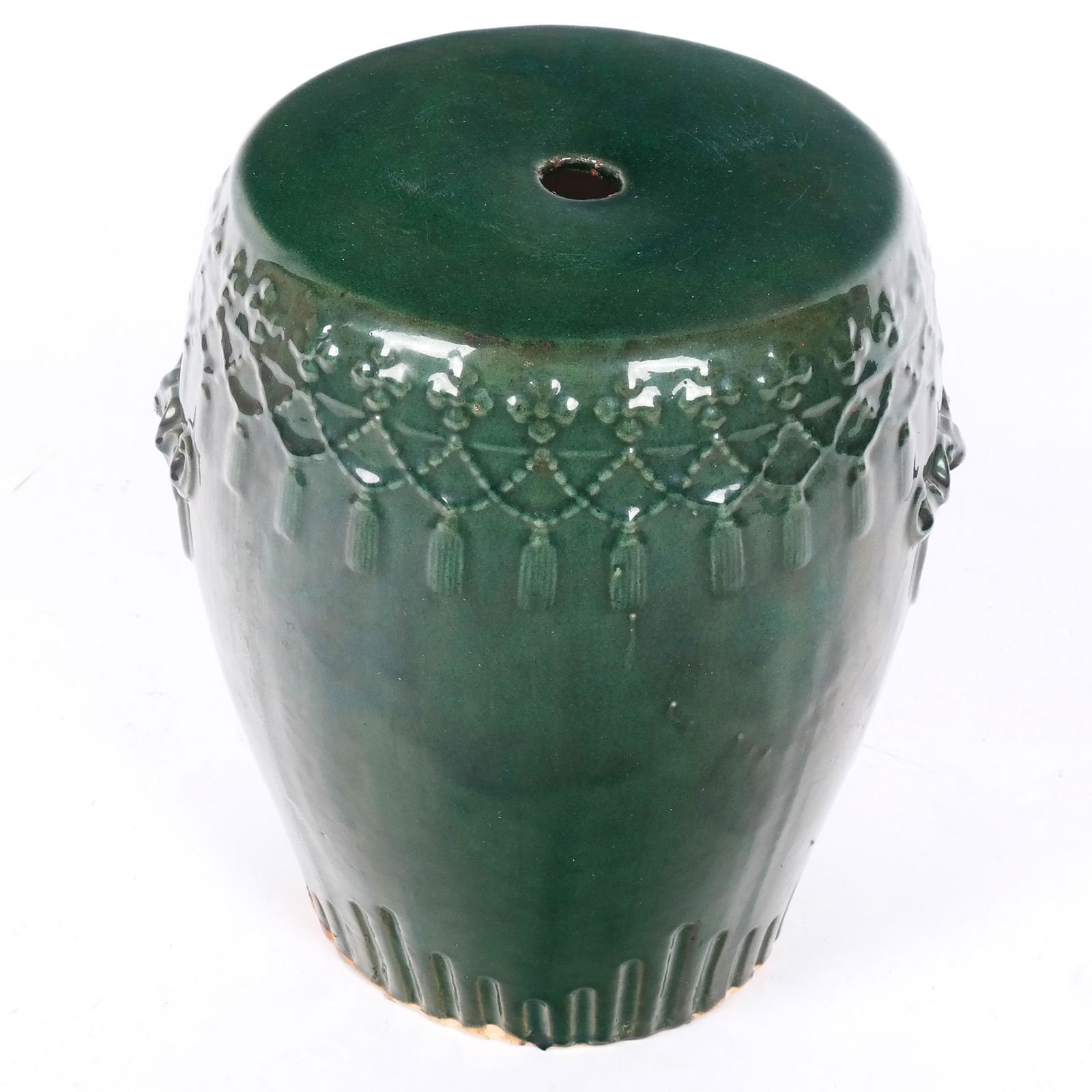 Chinese Green Glazed Ceramic Garden Stool (1 of 7)