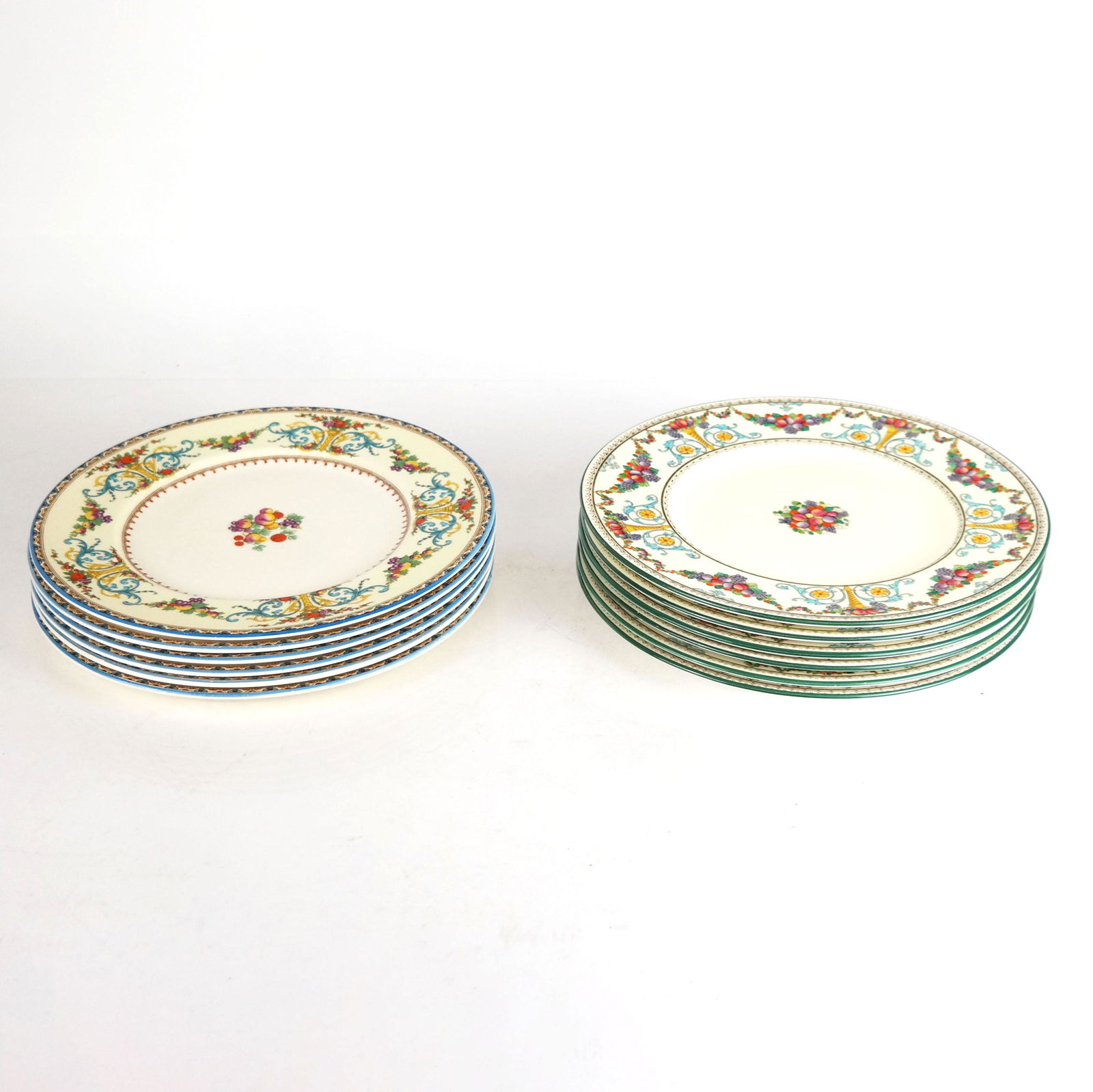 Assembled Set of English Porcelain Dinner Plates (1 of 9)