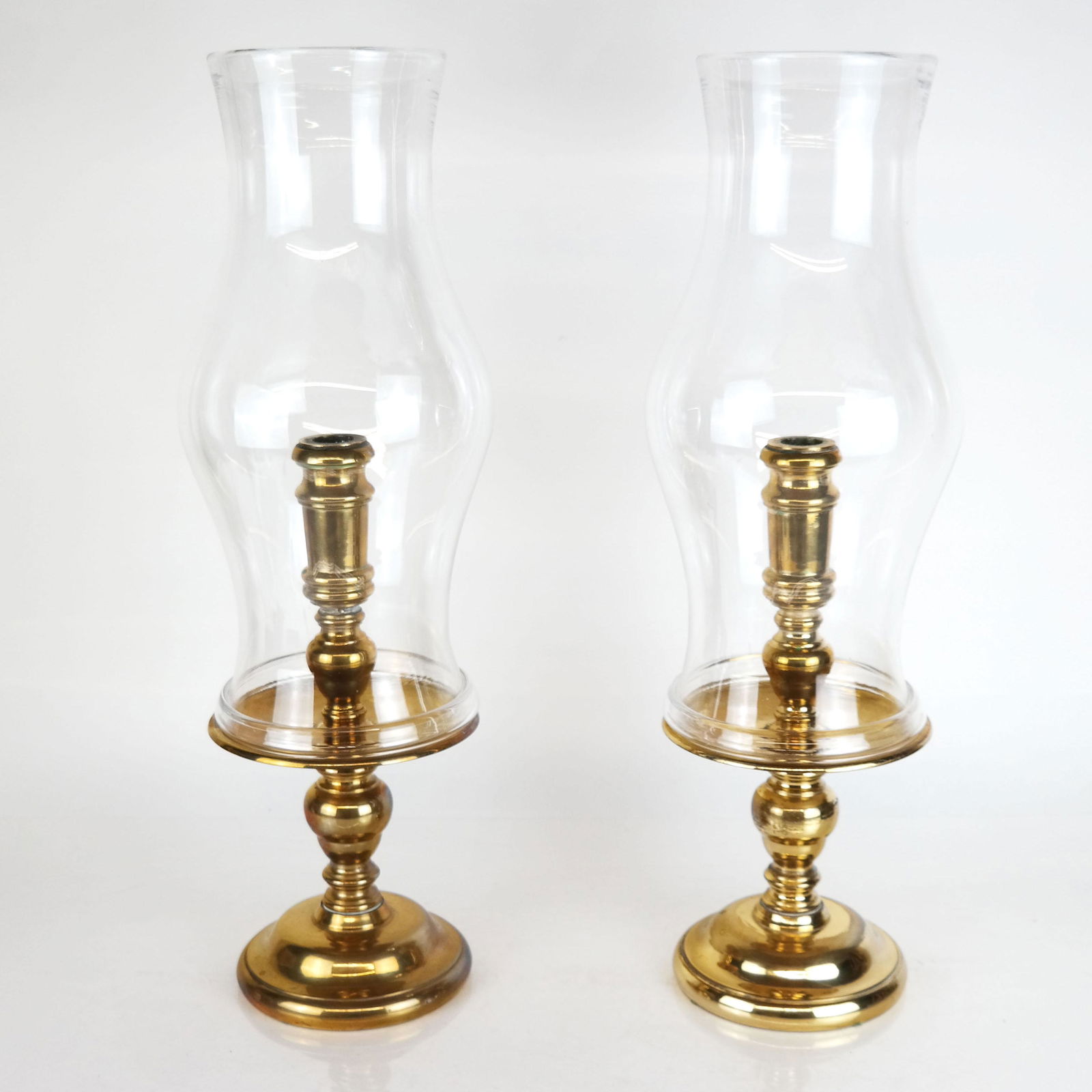 Pair of English Glass & Brass Photophores (1 of 14)