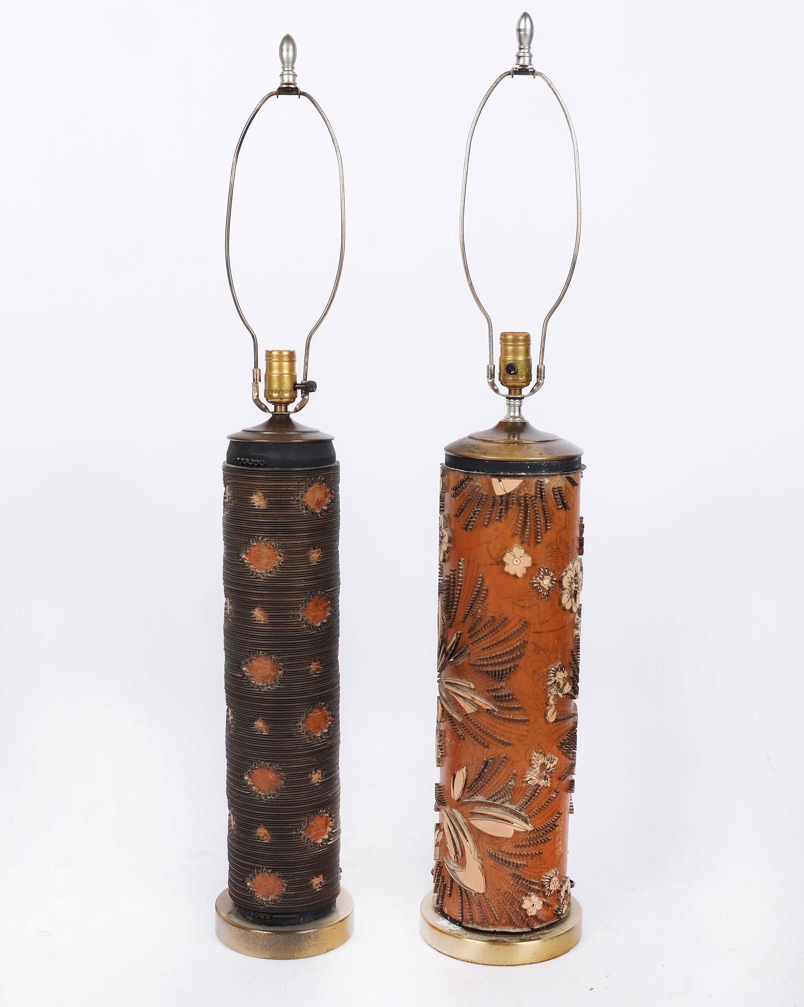Two Print Rollers Mounted as Table Lamps (1 of 8)