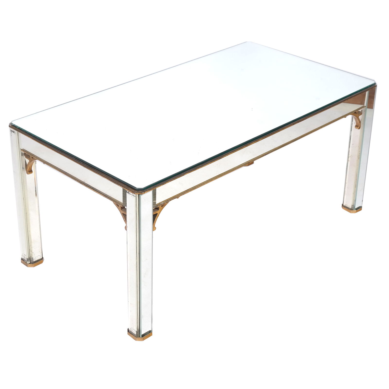 Hollywood Regency-Style Mirrored Coffee Table (1 of 8)