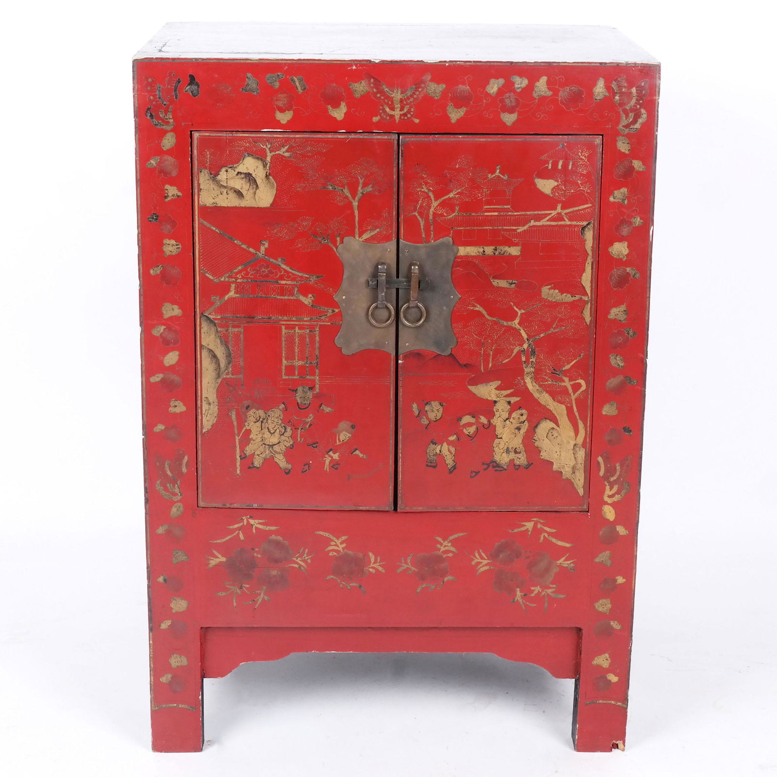 Chinoiserie Red Lacquer Cabinet (1 of 7)
