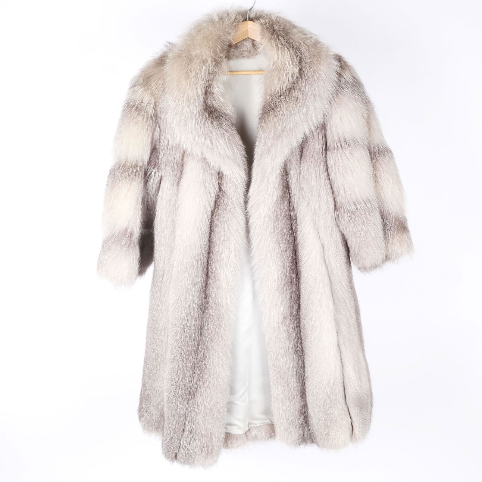 Grey Fox Fur Coat (1 of 6)