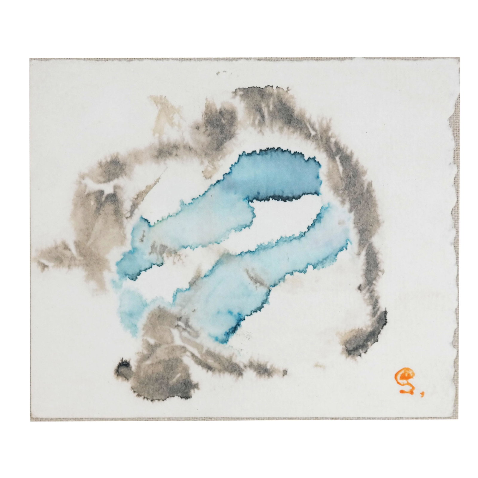Susana Guevara MUELLER: Watercolor, 1968: Susana Guevara Mueller (Chilean, 1896-1982) watercolor on paper mounted on canvas board, dated and inscribed to reverse. [Sight: 4 3/8" H x 5 1/4" W; Frame: 9 1/2" H x 10" W]. Toning to work; wear to 