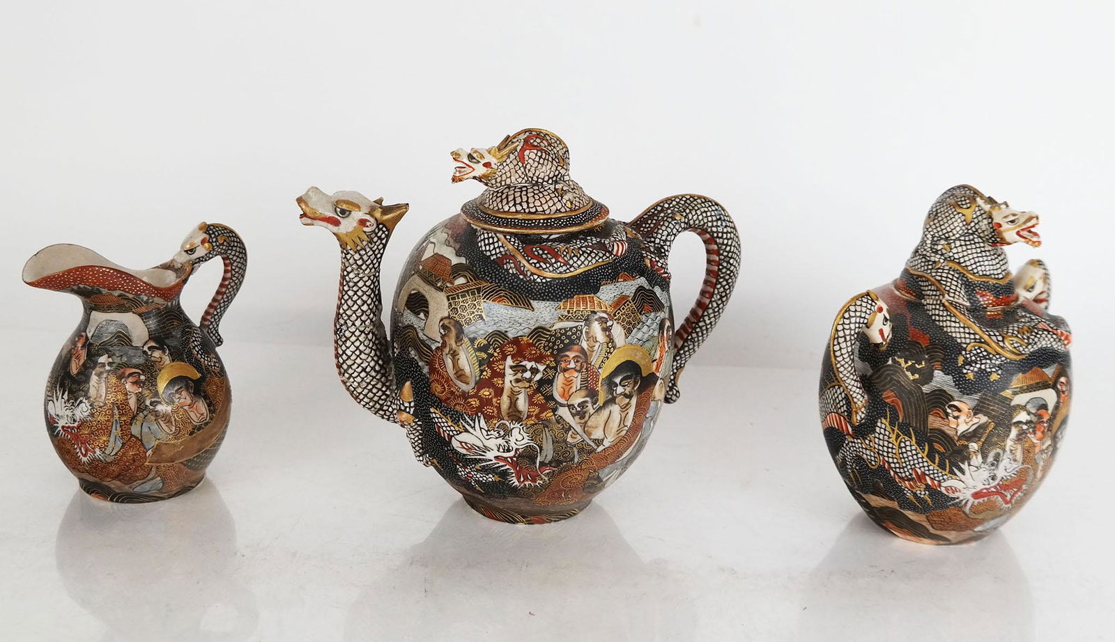 Black Satsuma Tea Set (3) (1 of 11)