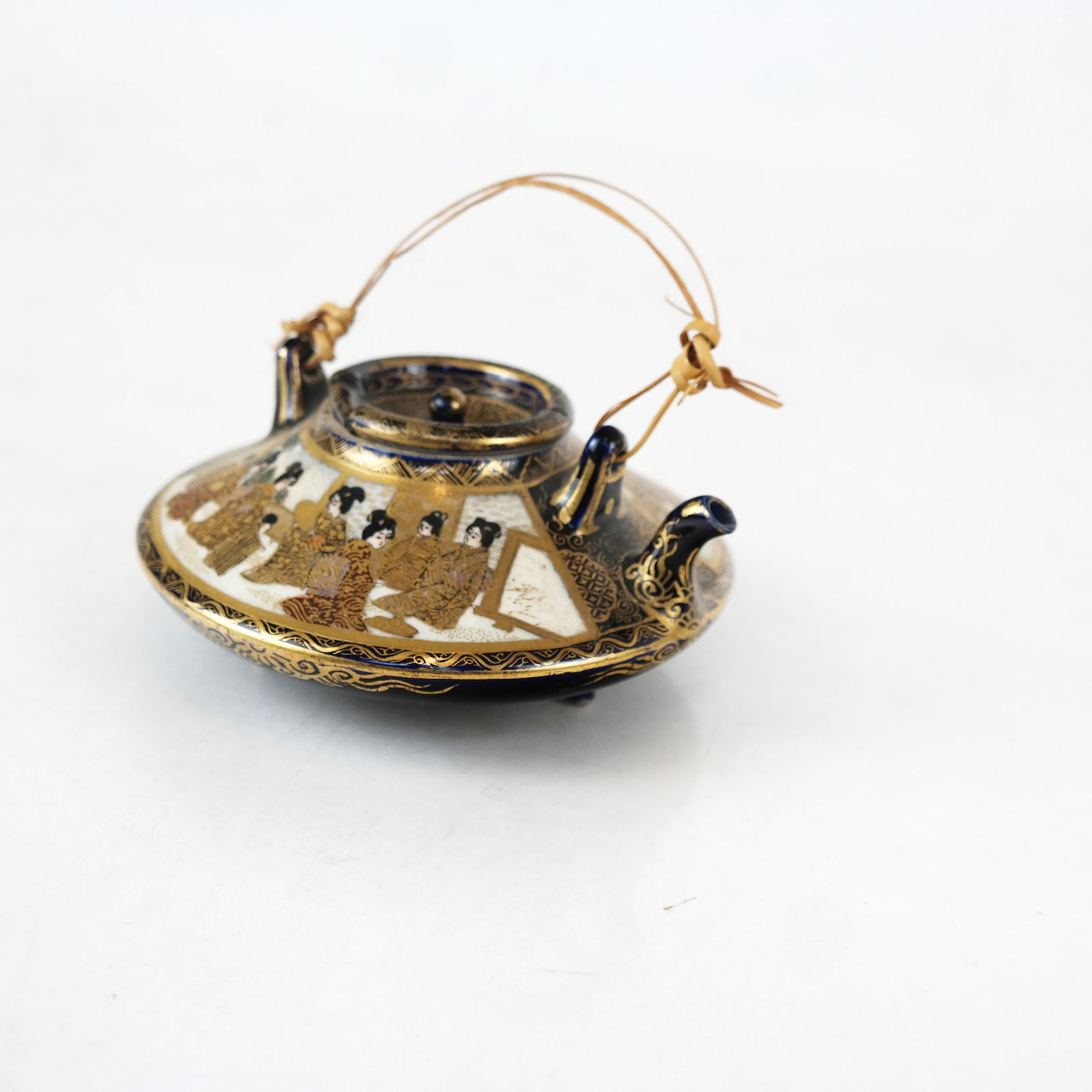 Blue Satsuma Small Squat Teapot (1 of 13)