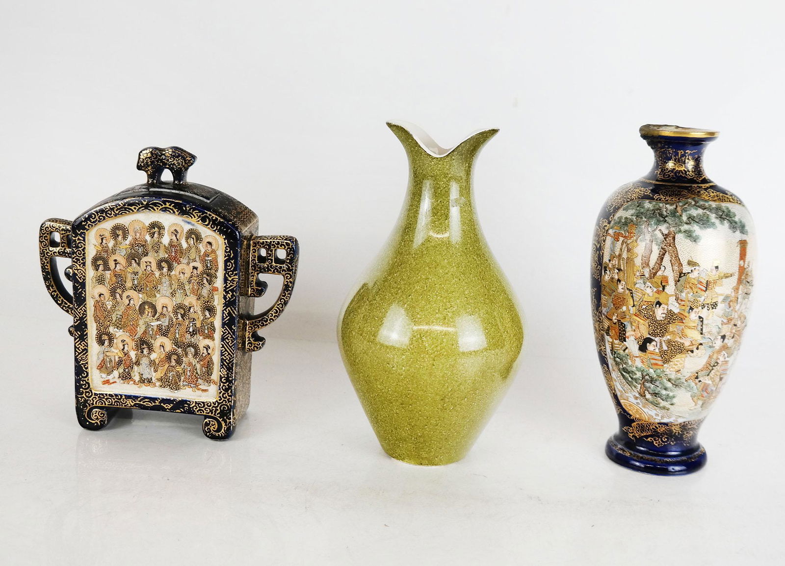 Three Vases, Including Satsuma (1 of 11)