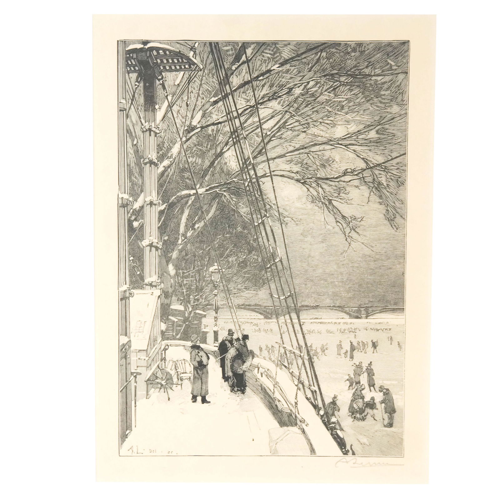 Auguste Louis LEPERE: Figural Landscape - Woodcut (1 of 10)