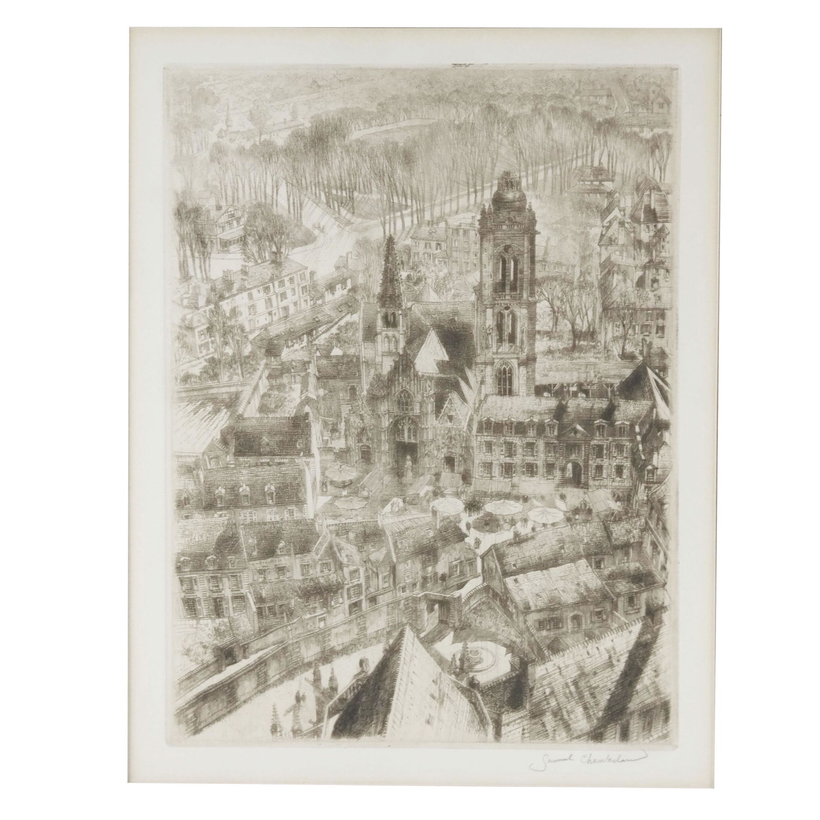 Samuel CHAMBERLAIN: City Buildings - Etching (1 of 7)