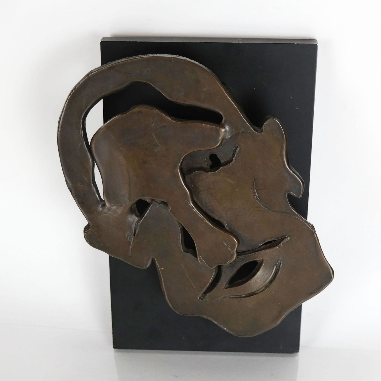 Modern Bronze Reticulated Face of a Man (1 of 8)