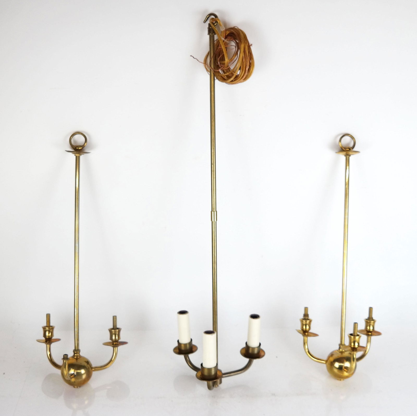 Three Brass Pendant Chandeliers (1 of 10)