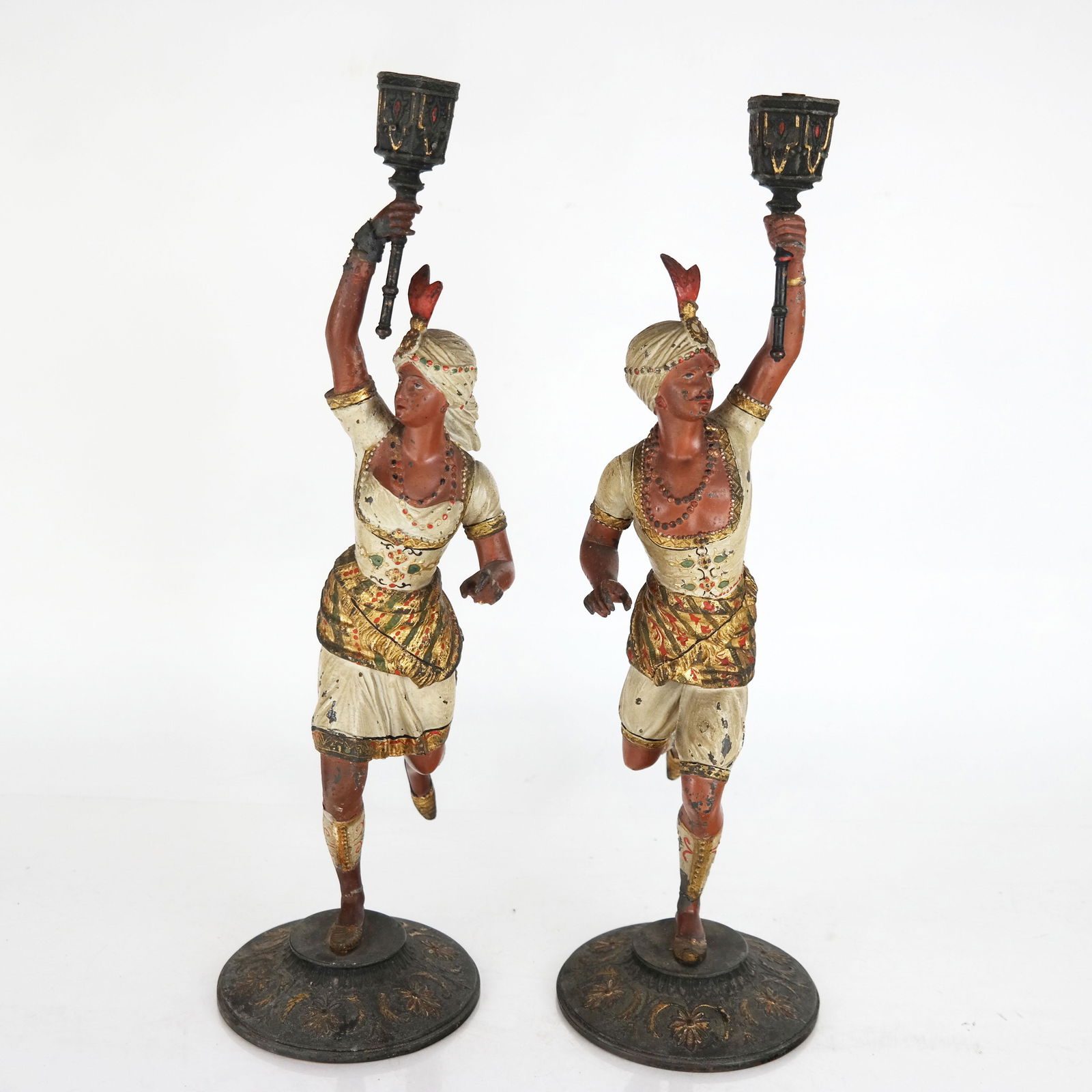 Pair of Venetian-Style Figural Candlesticks (1 of 10)
