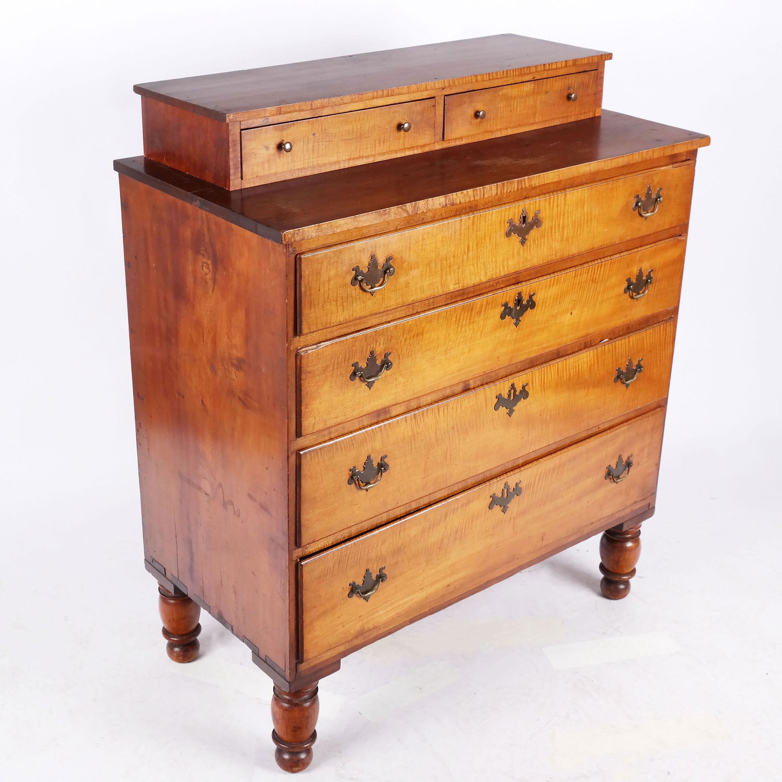 American Federal Tiger Maple Chest of Drawers (1 of 11)