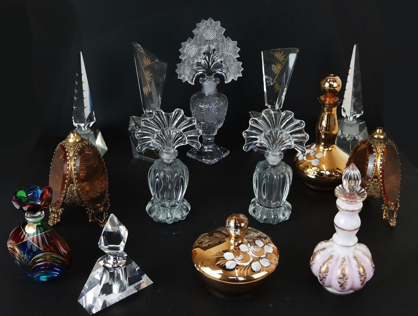 Assembled Group of Glass Perfume Bottles (13) (1 of 11)