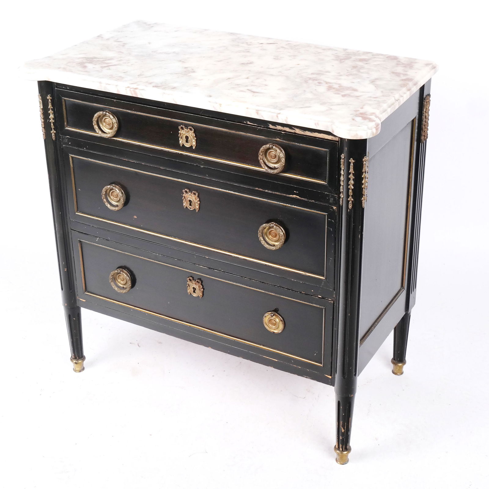 Louis XVI-Style Ebonized Chest of Drawers (1 of 10)