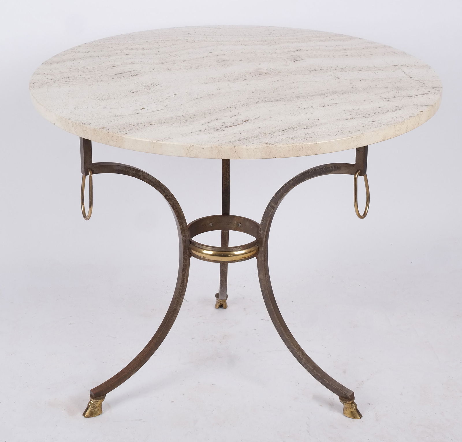 Modern Neoclassical-Style Steel Gueridon (1 of 6)