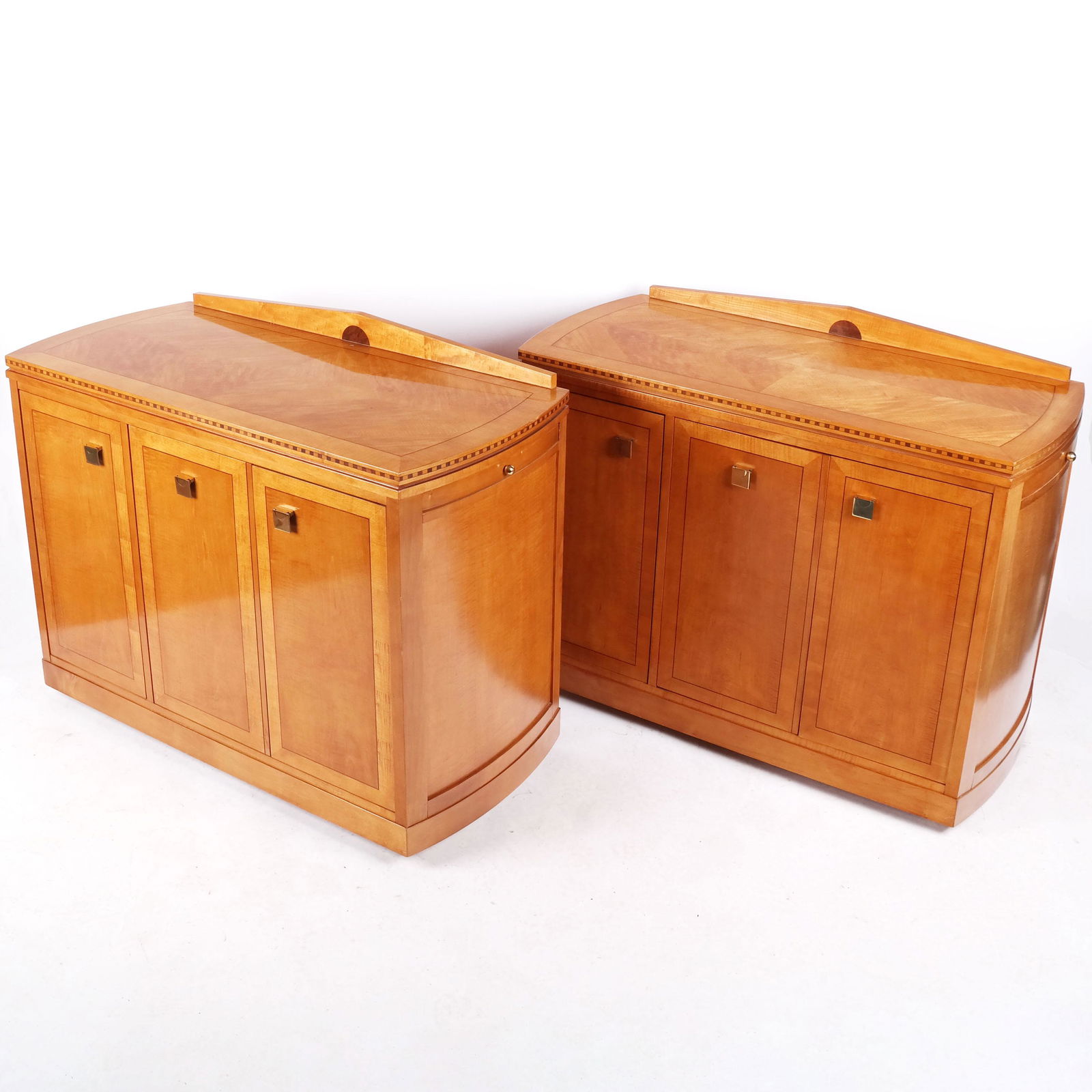 Pair of Art Deco-Style Inlaid Servers (1 of 11)