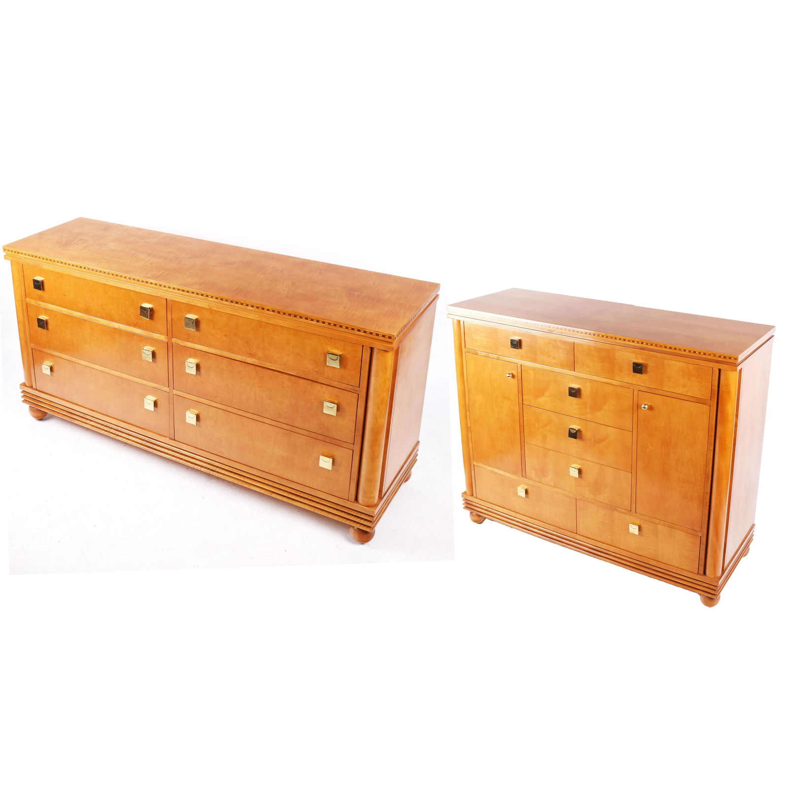 Two Art Deco-Style Inlaid Chest of Drawers (1 of 20)