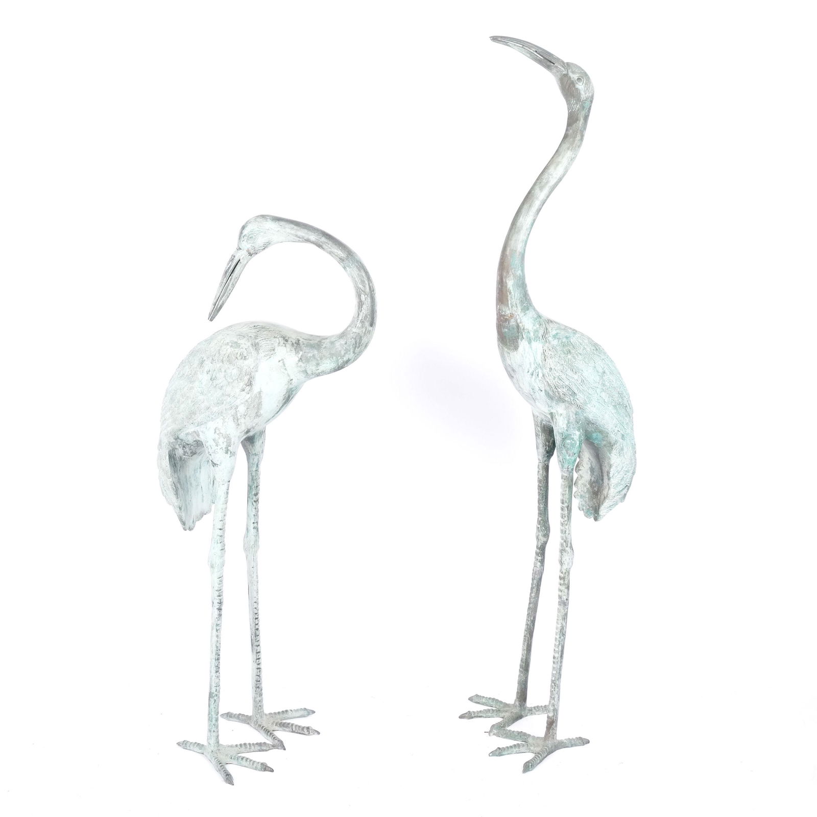 Pair of Bronze Sculptures of Cranes (1 of 8)
