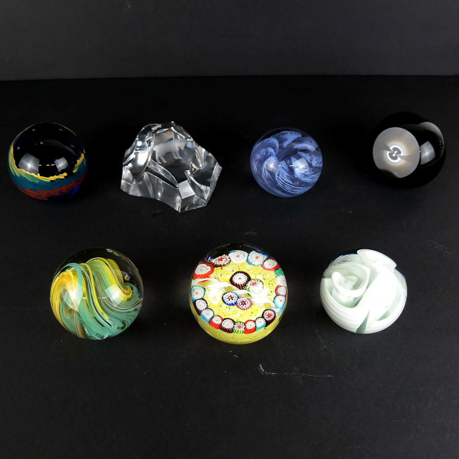 Collection of Seven Crystal Paperweights (1 of 10)