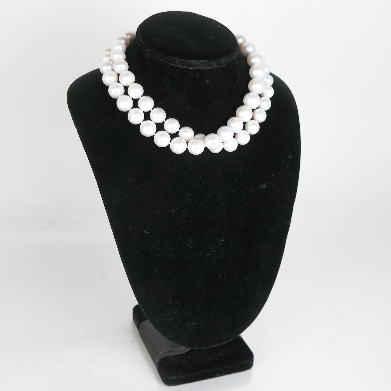 12-14mm Southsea Pearl Necklace: 12-14mm Southsea pearl necklace with 18k gold clasp. [34" L].