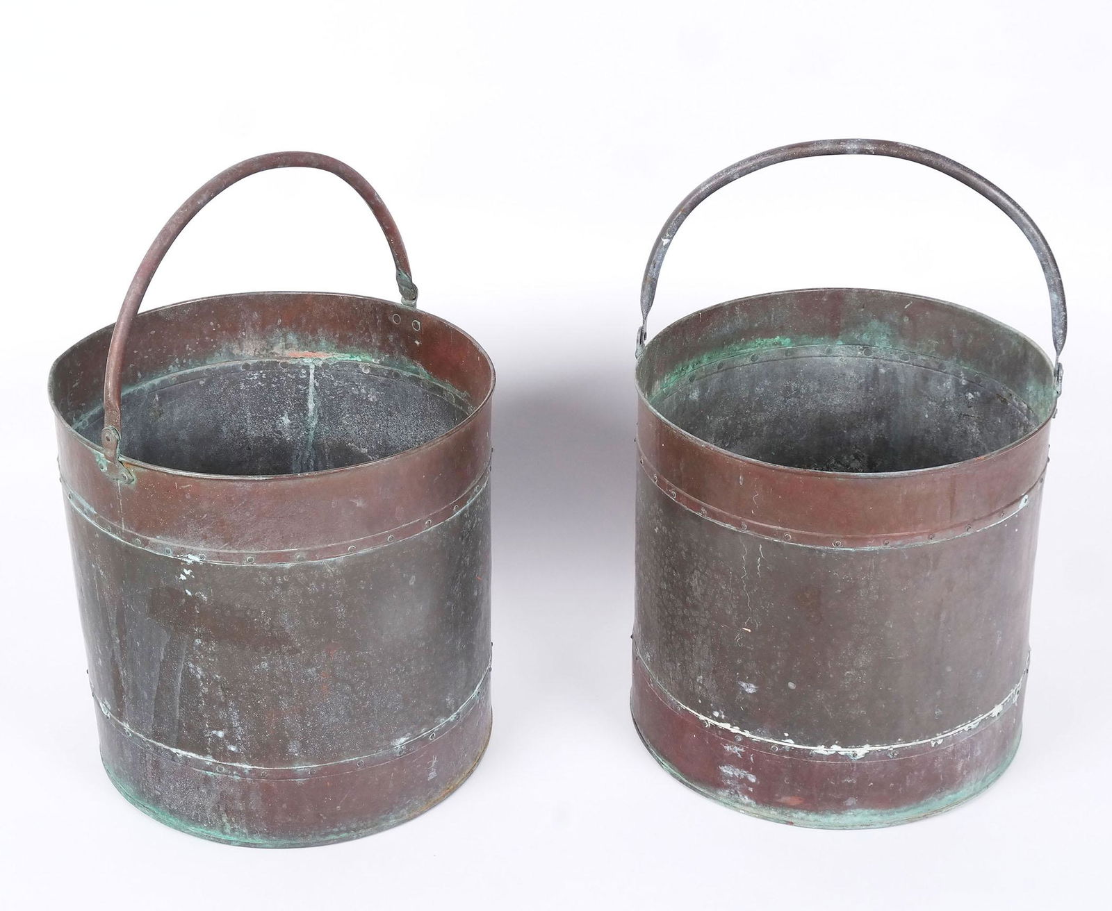 Pair of Large Copper Buckets (1 of 7)