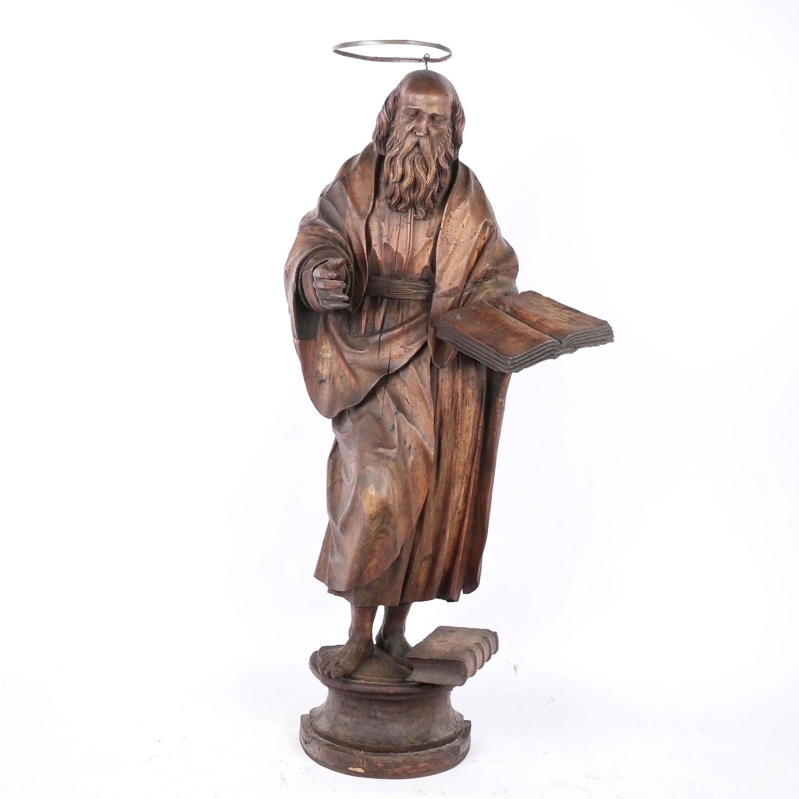 Antique Life Size Wooden Sculpture of St. George (1 of 12)