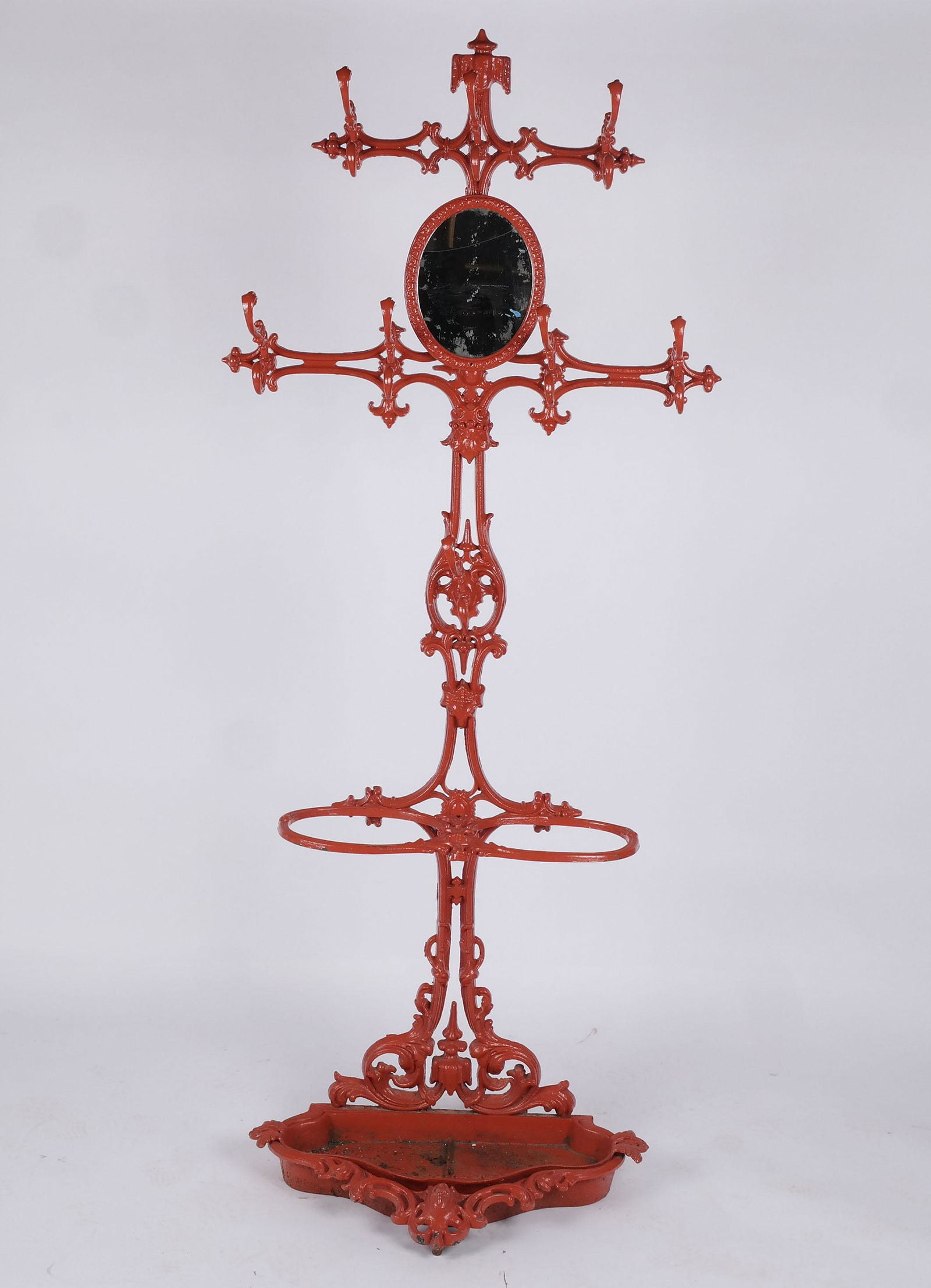 Antique Iron Painted Hall Tree Coat Stand (1 of 10)