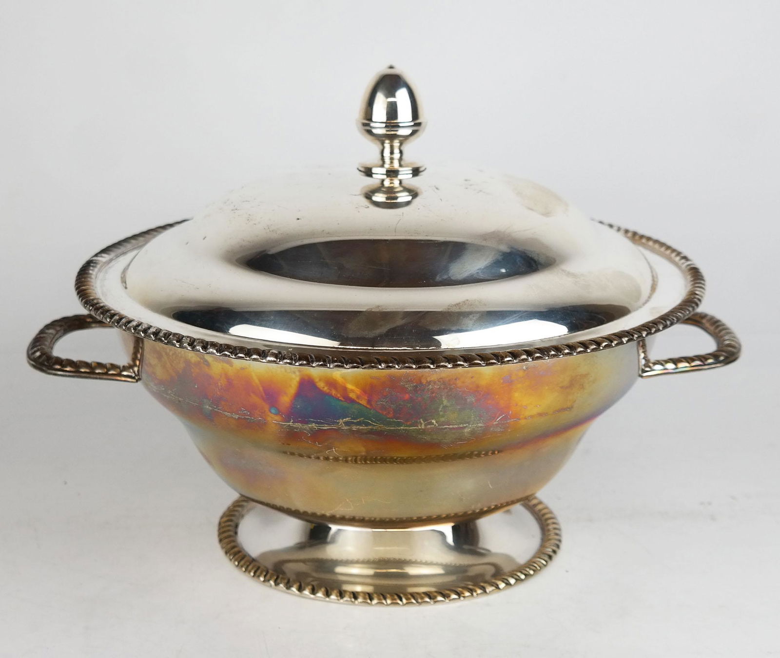 Large Sterling Silver Covered Serving Bowl (1 of 8)