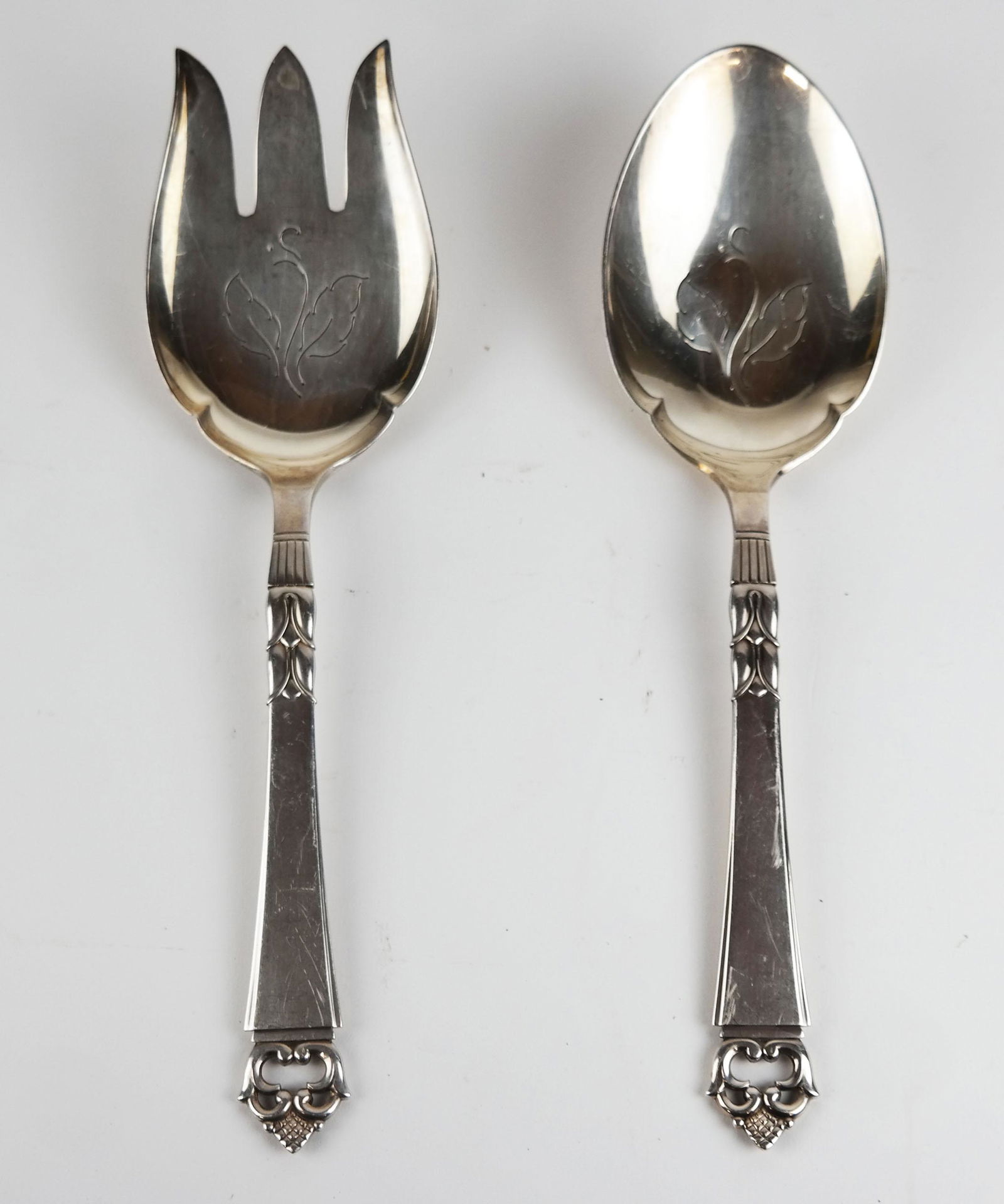 Danish Sterling Silver Two Piece Serving Set (1 of 8)
