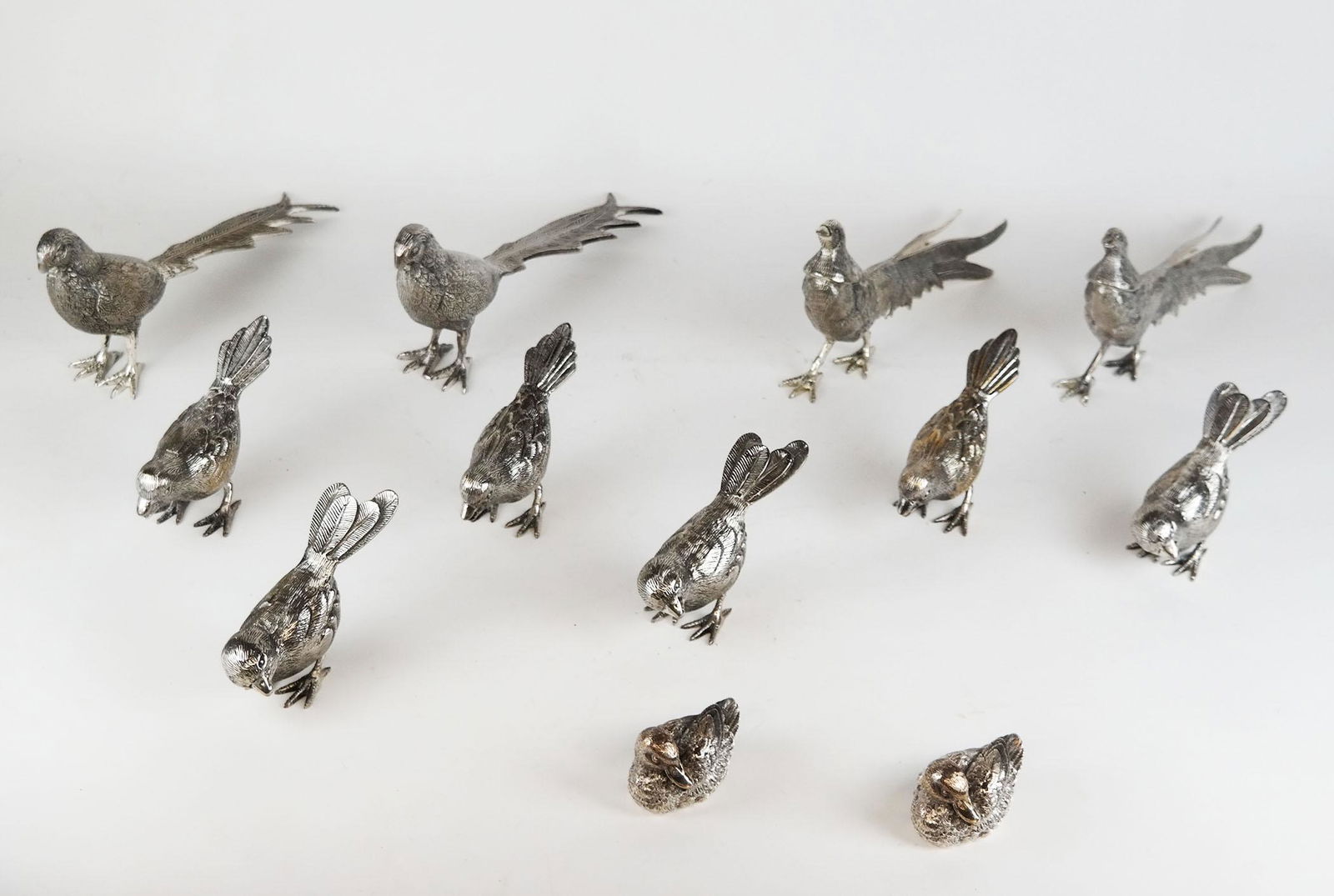 Six Pairs of Silver Plate Table Birds (1 of 15)