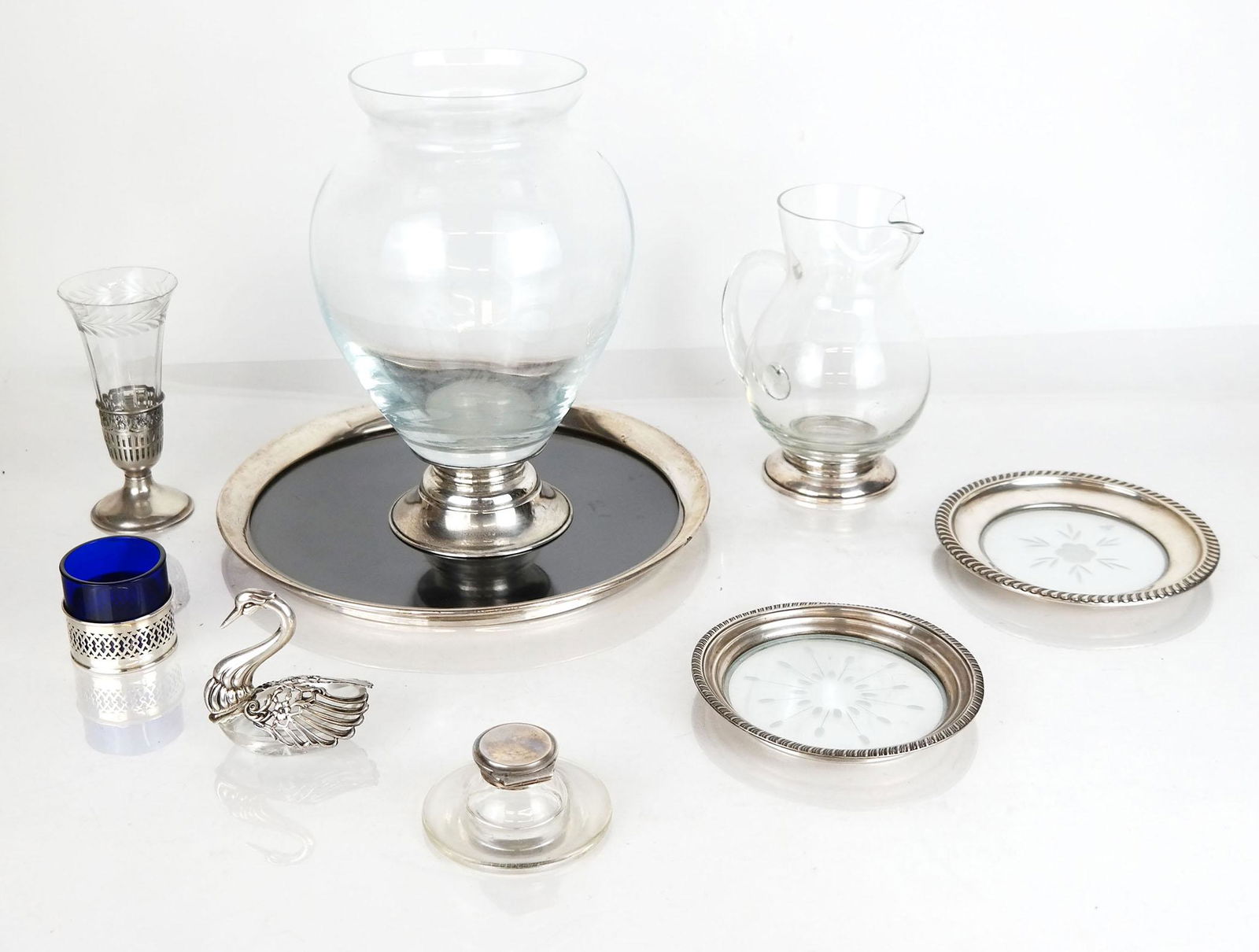 Assorted Silver Mounted Glass Articles (1 of 11)