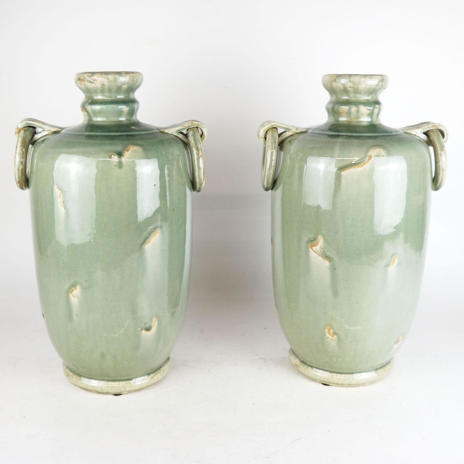 Pair of Chinese Glazed Ceramic Vases (1 of 7)
