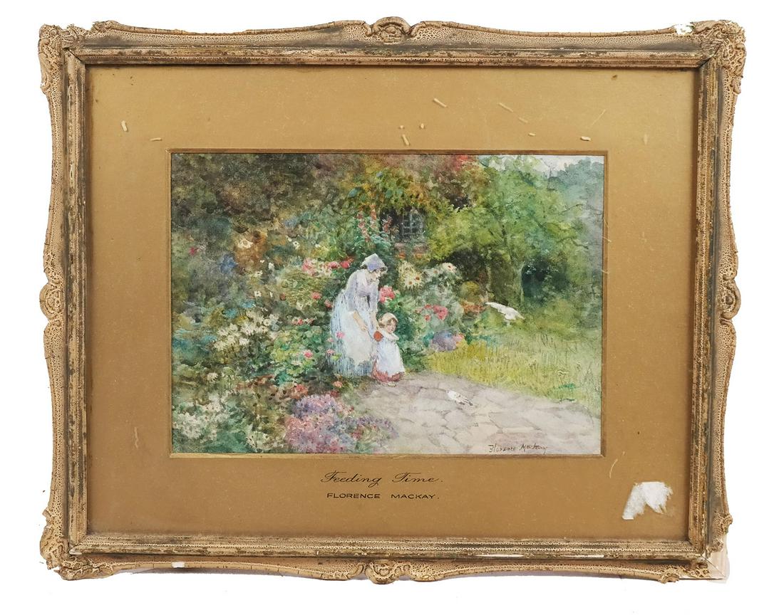 Florence MACKAY: "Feeding Time" - Watercolor (1 of 10)