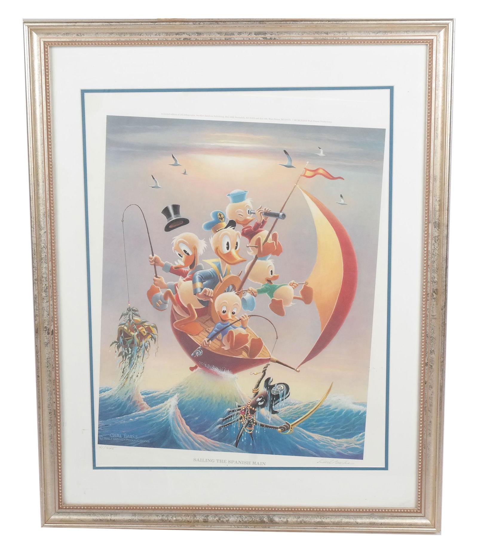 Carl BARKS: "Sailing the Spanish Main" -Lithograph (1 of 8)