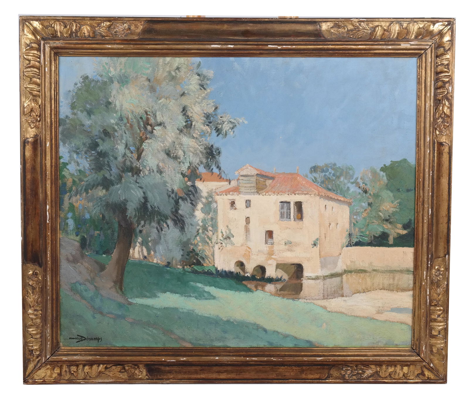 Maurice Alfred DECAMPS: House on the River - O/C (1 of 8)