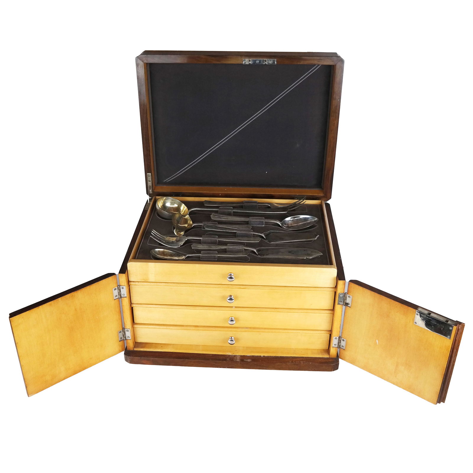 Continental Silver Flatware Set in Box (129) (1 of 20)