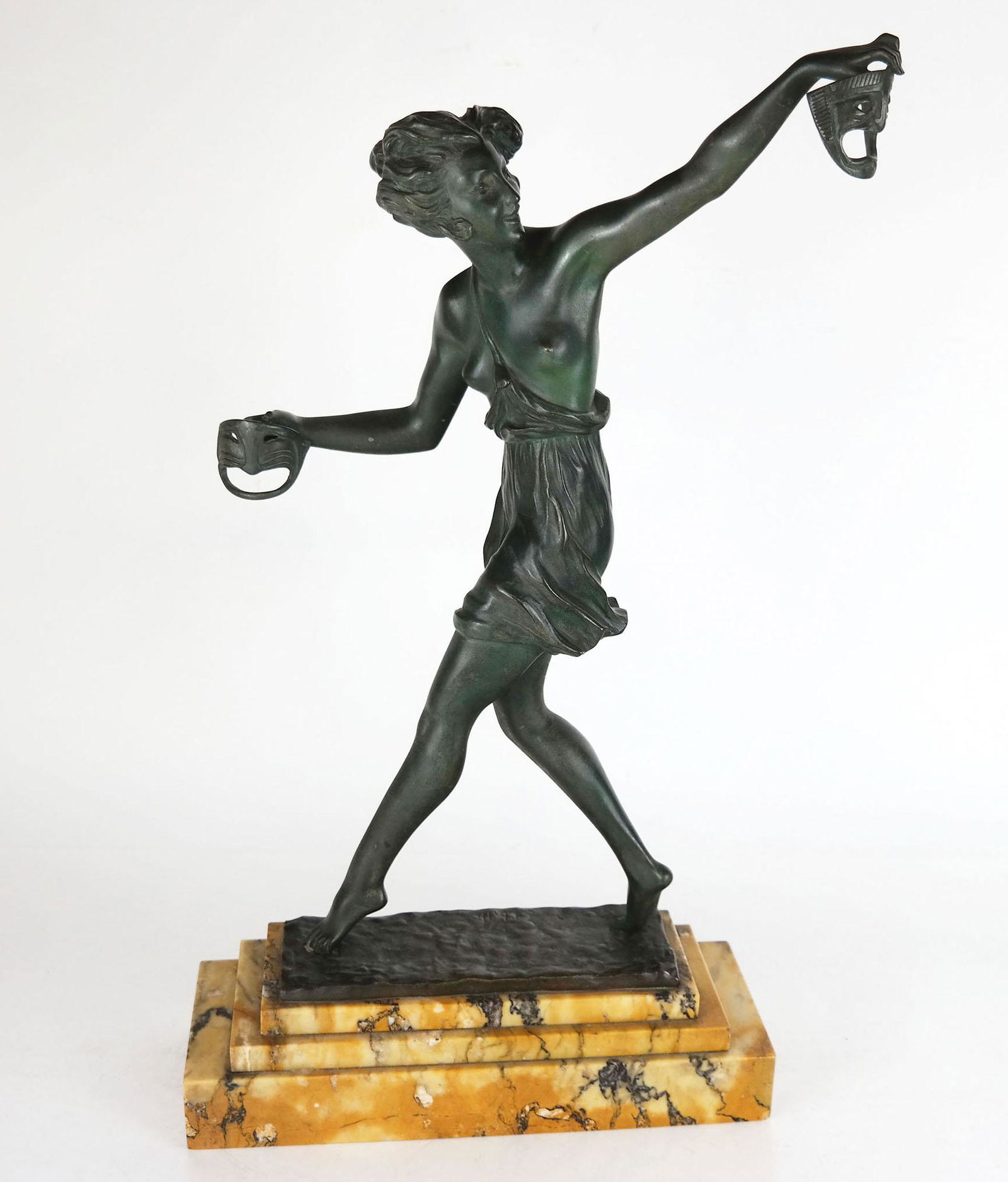 Marcel Andre BOURAINE: Bronze Dancer Sculpture (1 of 9)
